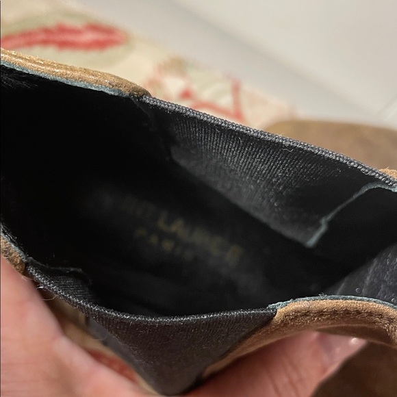 Saint Laurent West Chester Biker Brown Suede Rounded Toe Heeled Boots - Picture 12 of 13